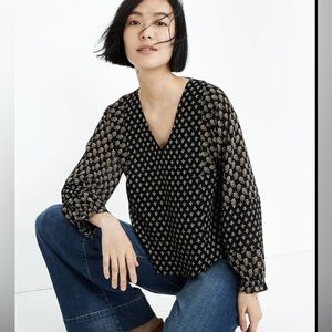 Madewell Sheer Sleeve Top